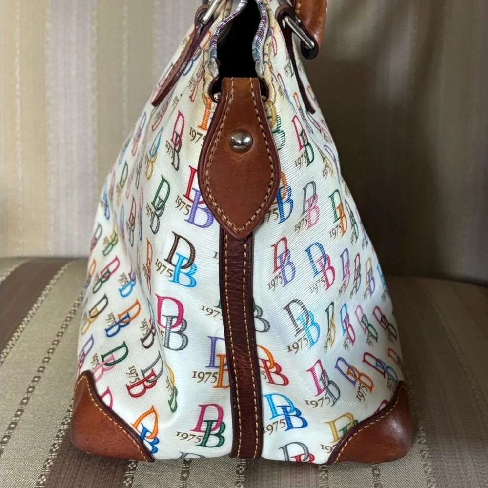 Dooney & Bourke Multicolor Logo Satchel - Picture 3 of 14
